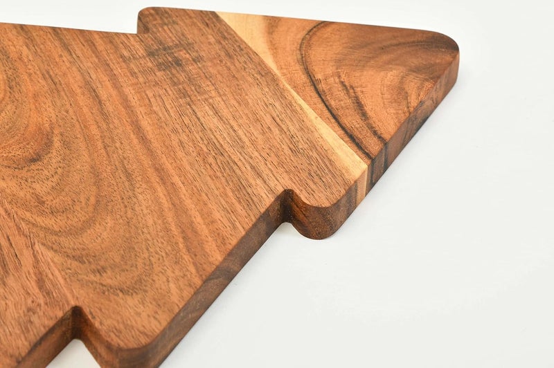 Affinity Decor Christmas Tree Shaped Wood Cutting Board for kitchen, Christmas Tree Wooden Serving Tray with Handle, Christmas Decoration Charcuterie Tree Boards 14"L x 11"W - Image 3